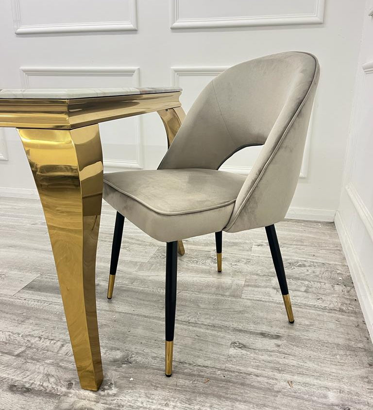 Astra Premium Plush Velvet Fabric Dining Chair In 3 Colours