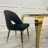 Astra Premium Plush Velvet Fabric Dining Chair In 3 Colours