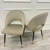 Astra Premium Plush Velvet Fabric Dining Chair In 3 Colours