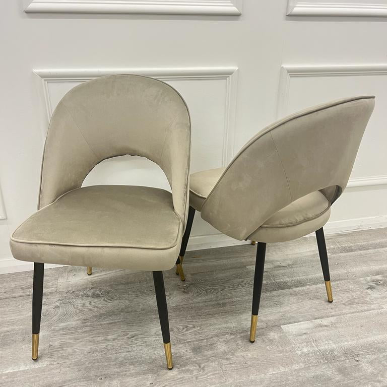 Astra Premium Plush Velvet Fabric Dining Chair In 3 Colours