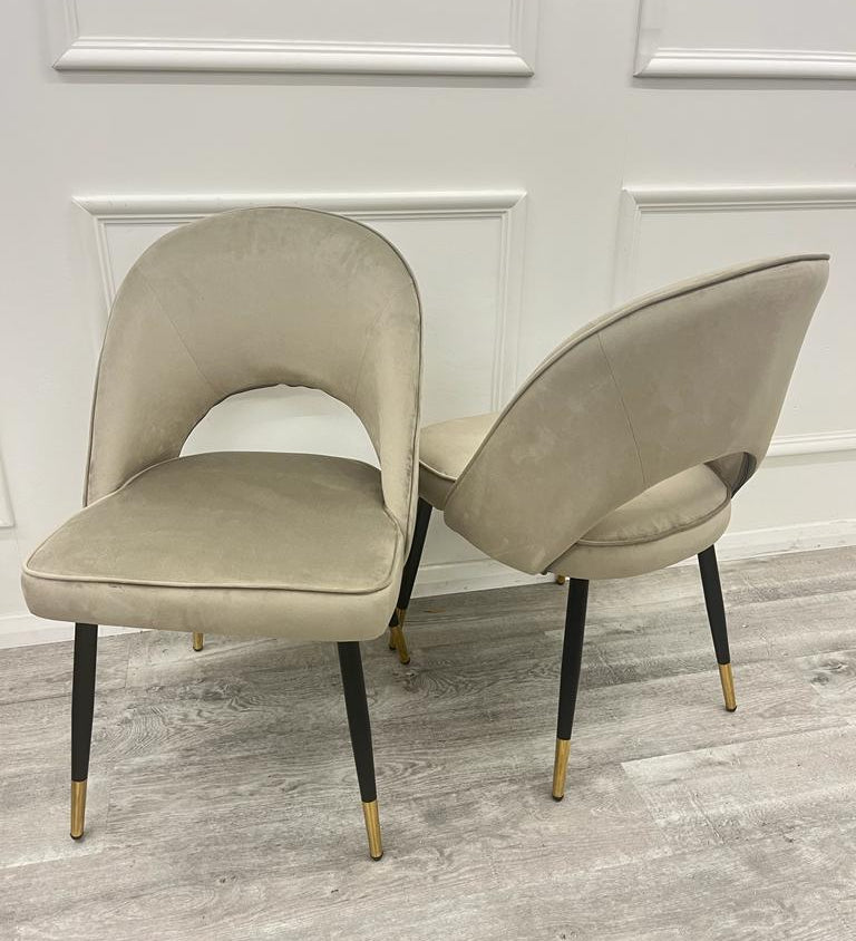 Astra Premium Plush Velvet Fabric Dining Chair In 3 Colours