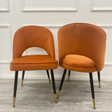 Astra Premium Plush Velvet Fabric Dining Chair In 3 Colours