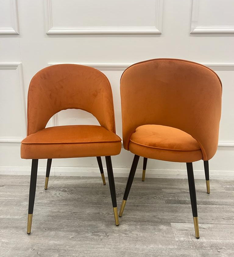 Astra Premium Plush Velvet Fabric Dining Chair In 3 Colours