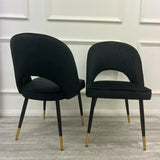 Astra Premium Plush Velvet Fabric Dining Chair In 3 Colours