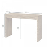 DI Designs Wickham Natural Oak Wood Ribbed Console Table