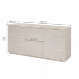 DI Designs Wickham Natural Oak Wood Ribbed Sideboard