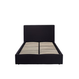 LPD Home Wilder Onyx Velvet King Ottoman Storage Bed Frame