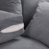 Chesterfield Grey Velvet Fullback 1 Seater Armchair