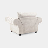 Chesterfield Stone Velvet Fullback 1 Seater Armchair