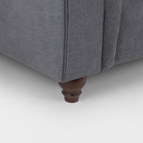 Chesterfield Grey Velvet Fullback 2 Seater Sofa