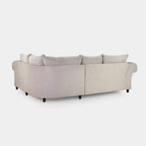 Chesterfield Stone Fullback Right Hand Facing Corner Sofa Stone Velvet