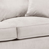 Chesterfield Stone Velvet Fullback 4 Seater Sofa