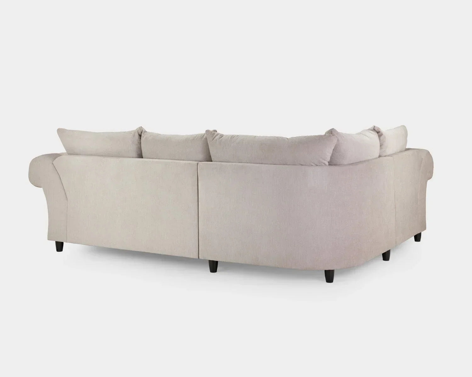 Chesterfield Stone Fullback Left Hand Facing Corner Sofa Stone Velvet