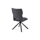 Fairmont 360 Swivel Fabric Dining Chairs - Pairs - 2 Colours
