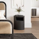 OTI Yori Black Bedside Cabinet