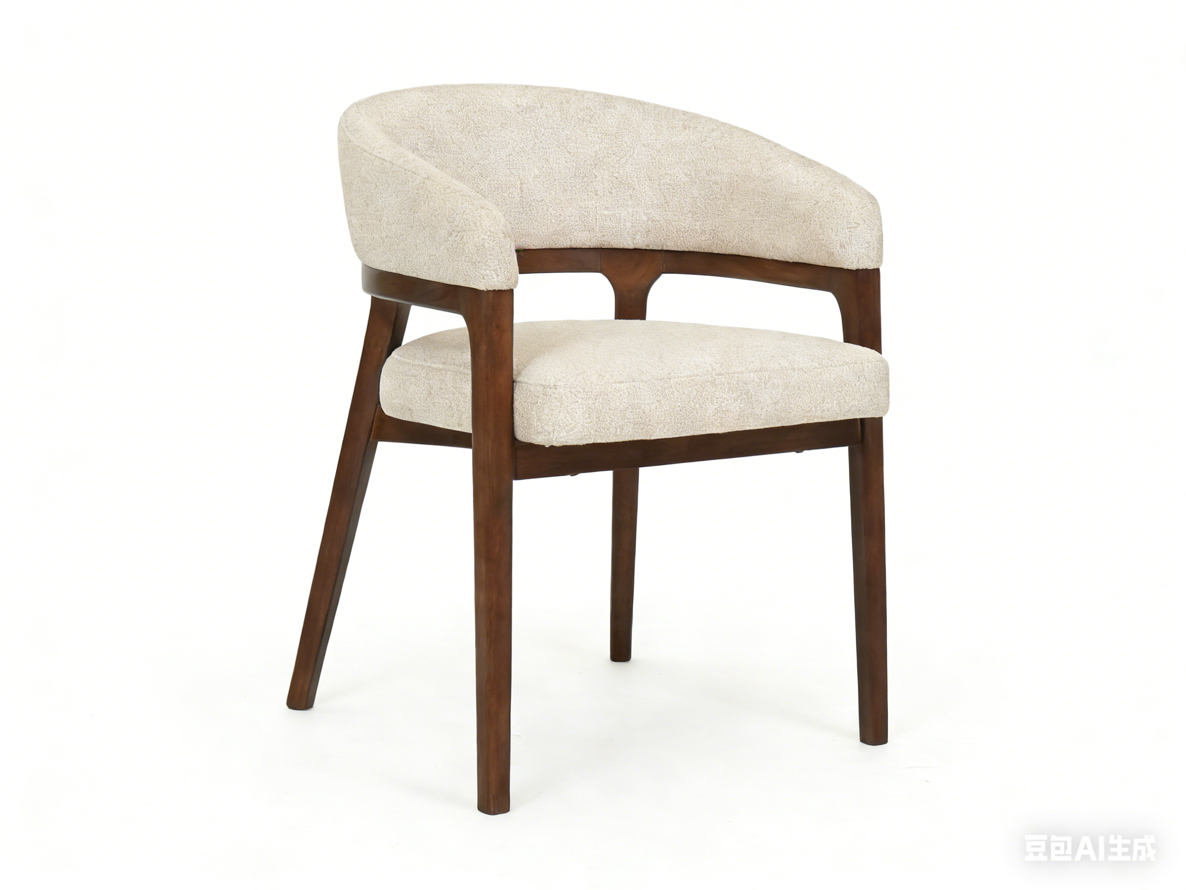 Zara Walnut Wood & Taupe Fabric Dining Chair