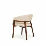 Zara Walnut Wood & Taupe Fabric Dining Chair