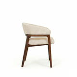 Zara Walnut Wood & Taupe Fabric Dining Chair