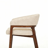 Zara Walnut Wood & Taupe Fabric Dining Chair