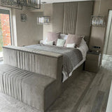 The Felix Luxury Panel Velvet TV Bed