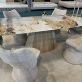 Monaco 160-240cm Pandora Ceramic Marble Extending Dining Table