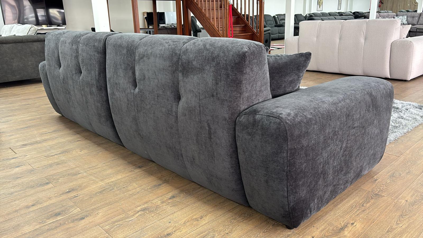The Bubble Charcoal Black Boucle Cloud Fabric 3 Seater Sofa