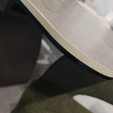 Carra 160-200cm Grey/Gold Ceramic Marble Extending Dining Table With Oscar Scroll Back Velvet Chairs