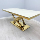 Elina Gold 180cm Dining Table In 2 Colours