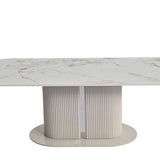 Sydney Cream Ceramic Marble Coffee Table