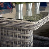 Amano Grey Rattan 3 Seater Sofa Garden Outdoor Dining Set