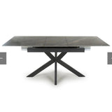 Regent 140-180cm Grey Ceramic Marble Centre Extending Dining Table