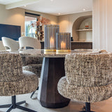Richmond Interiors Oberoy Blush Beige Round 130cm Dining Table