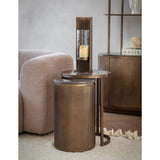 Libra Interiors Belvedere Set of 2 Nesting Side Tables - Royal Gold