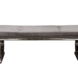 Arianna 200cm Grey Marble Dining Table + 4 Belle Velvet Dining Chairs + Bench-Esme Furnishings