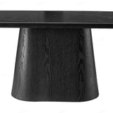 Bianca 200cm Oval Black Ceramic Marble Dining Table With Sorrento Black & Cream Fabric Chairs