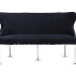 Valentino Lion Knocker Quilted Tufted Plush Velvet 150cm Dining Bench - 5 Colours-Esme Furnishings
