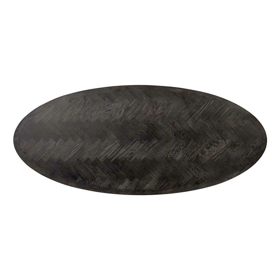 Blackbone Brass Oval 260cm Dining Table-Belmont Interiors