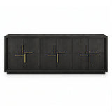 Berkeley Designs Bristol Dark Oak Sideboard with Gold Handles