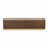 Berkeley Designs Brooklyn Dark Walnut Ceramic Marble Media TV Unit
