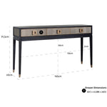 Richmond Bloomingville Faux Shagreen 3 Drawer Console Table-Belmont Interiors