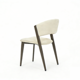 Rinato Walnut Dining Table with Catello Cream Chairs