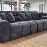 The Bubble Charcoal Black Boucle Cloud Fabric 4 Seater Sofa