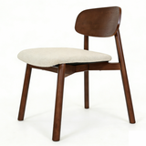 Rinato Walnut Dining Table with Clara Cream Chairs