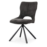 Sydney 160cm Grey Ceramic Marble Dining Table With Sydney Grey Velvet 360 Swivel Dining Chairs