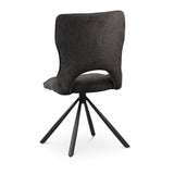 Sydney 160cm Grey Ceramic Marble Dining Table With Sydney Grey Velvet 360 Swivel Dining Chairs