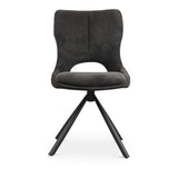 Sydney 160cm Grey Ceramic Marble Dining Table With Sydney Grey Velvet 360 Swivel Dining Chairs