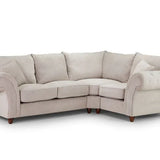 Chesterfield Stone Fullback Right Hand Facing Corner Sofa Stone Velvet