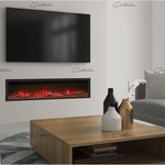 41 50 60 71 Inch HD+ Panoramic Black Electric Luvelle Fire 3 Sided Full Glass-Esme Furnishings