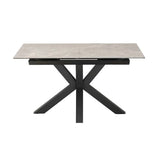 Regent 140-180cm Kamite Medium Grey Ceramic Marble Centre Extending Dining Table