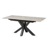 Regent 140-180cm Kamite Medium Grey Ceramic Marble Centre Extending Dining Table